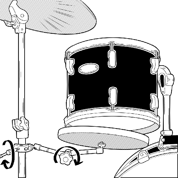 Drum TONE FILTER 13inch. Adjusting the drum sustain, reverberation. Preventing microphone overlap during recording as well.