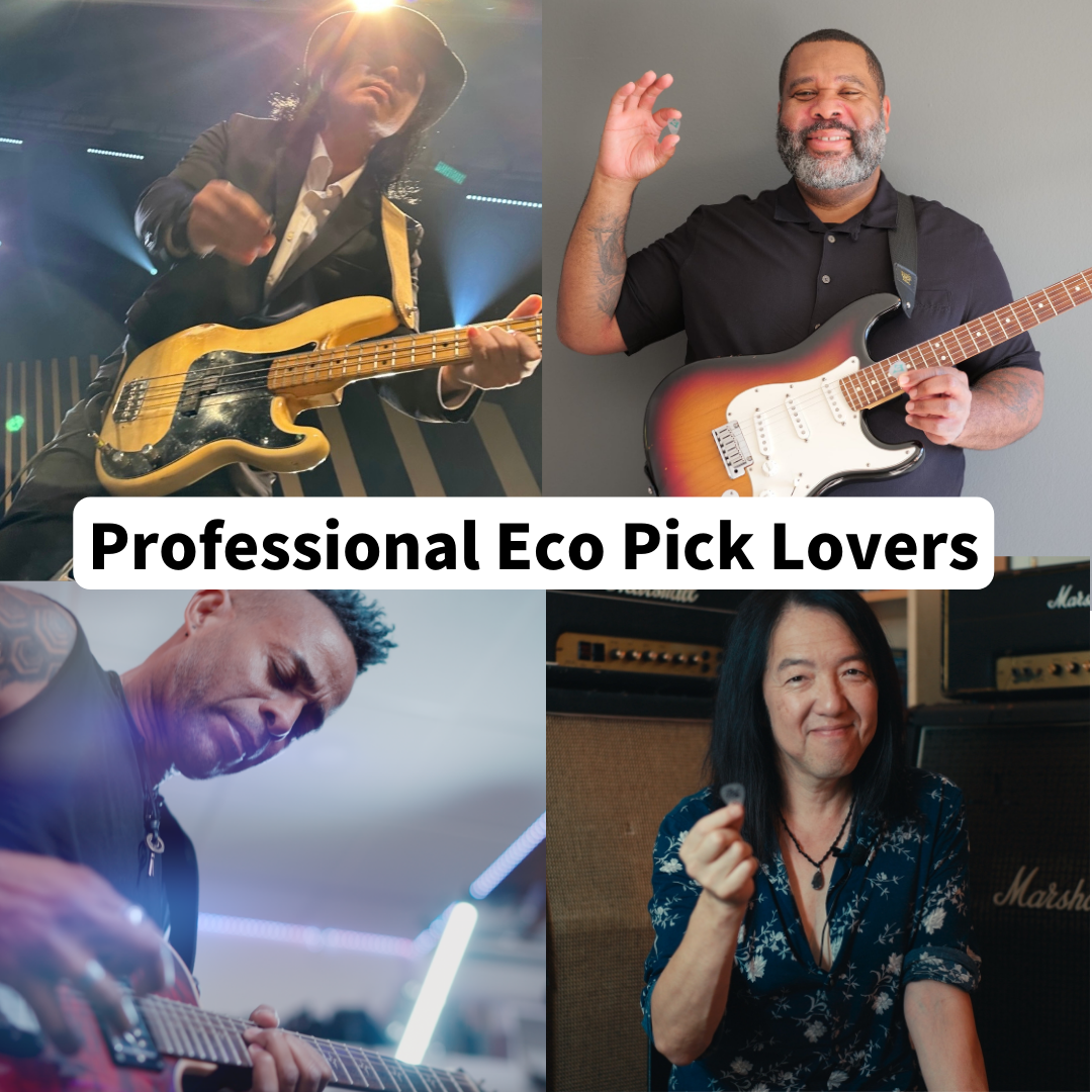 Eco pick. Eco friendly guitar picks made of 100% PET bottles. Boost clear tone and exceptional durability.