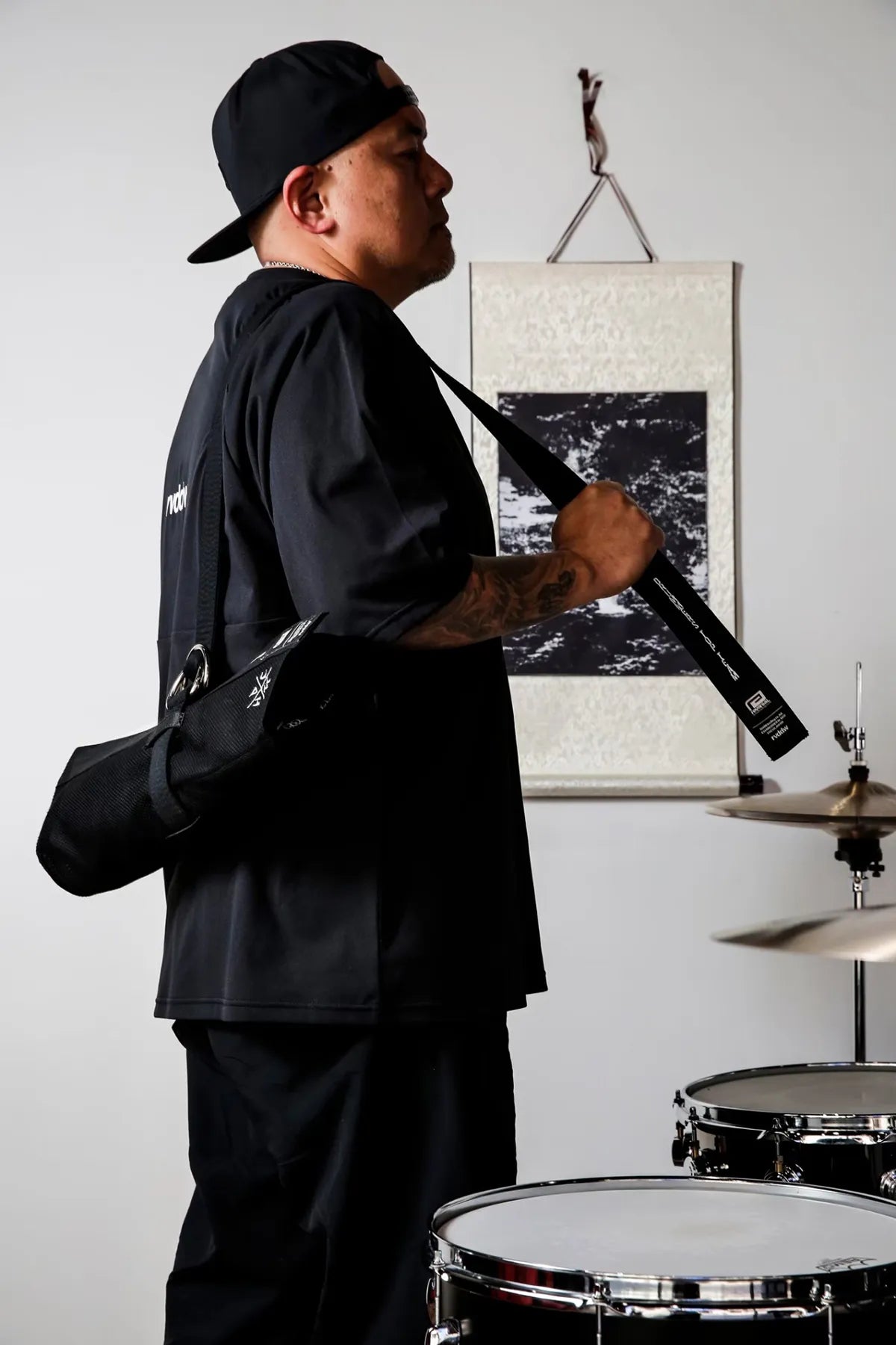 Drum Stick Case with Portable Black Belt.