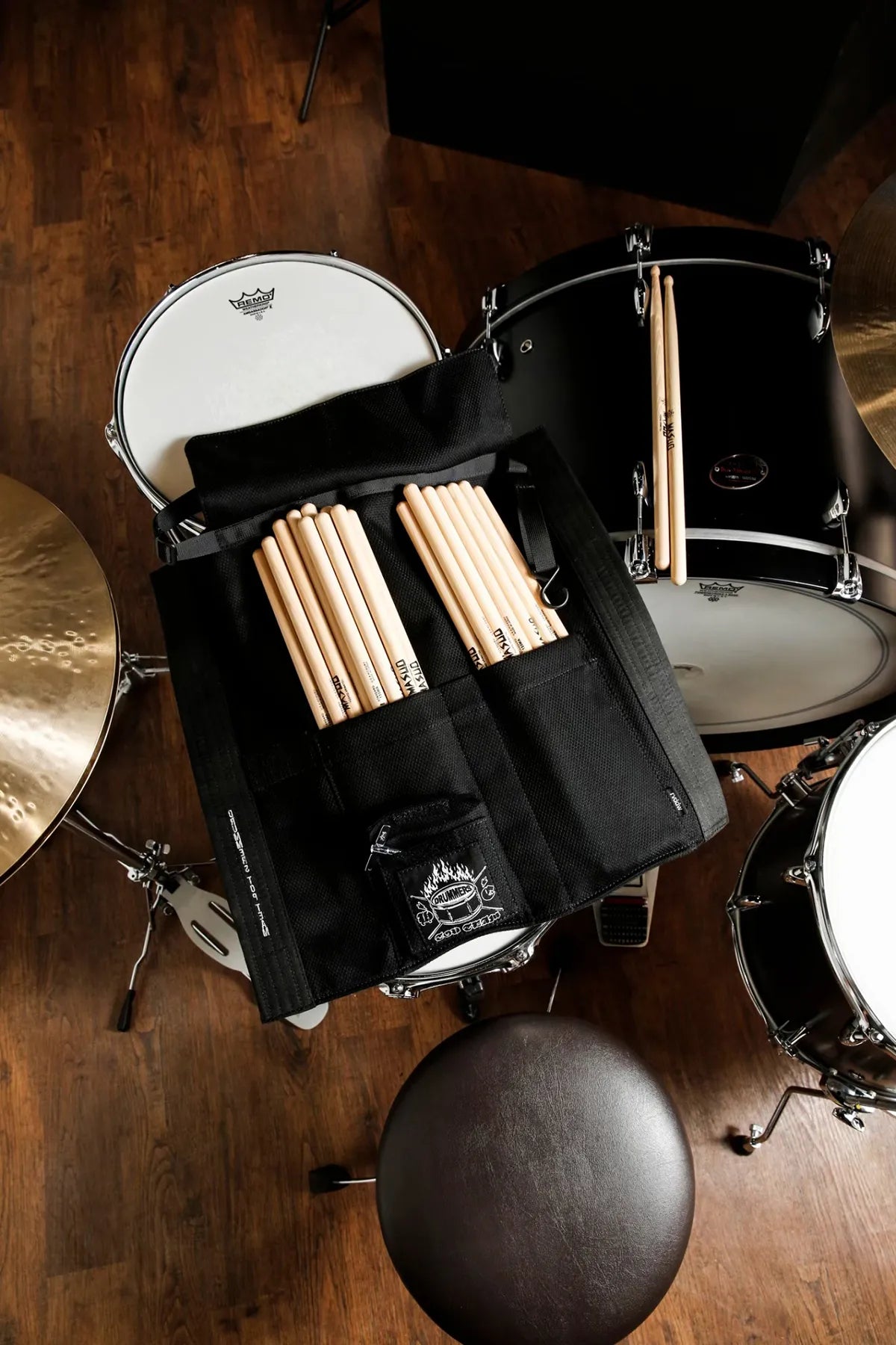 Drum Stick Case with Portable Black Belt.