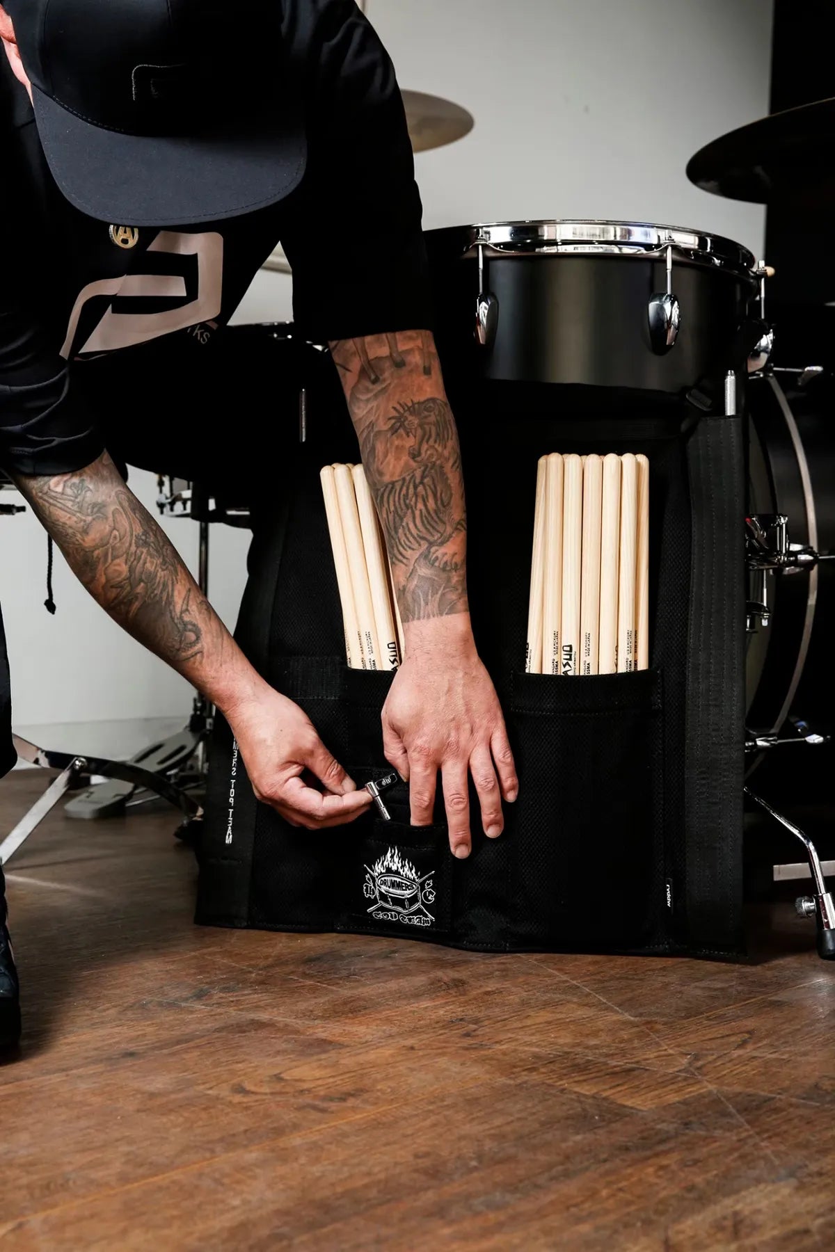Drum Stick Case with Portable Black Belt.