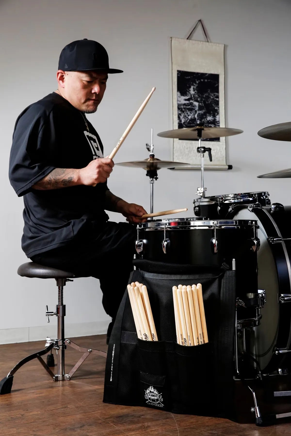 Drum Stick Case with Portable Black Belt.