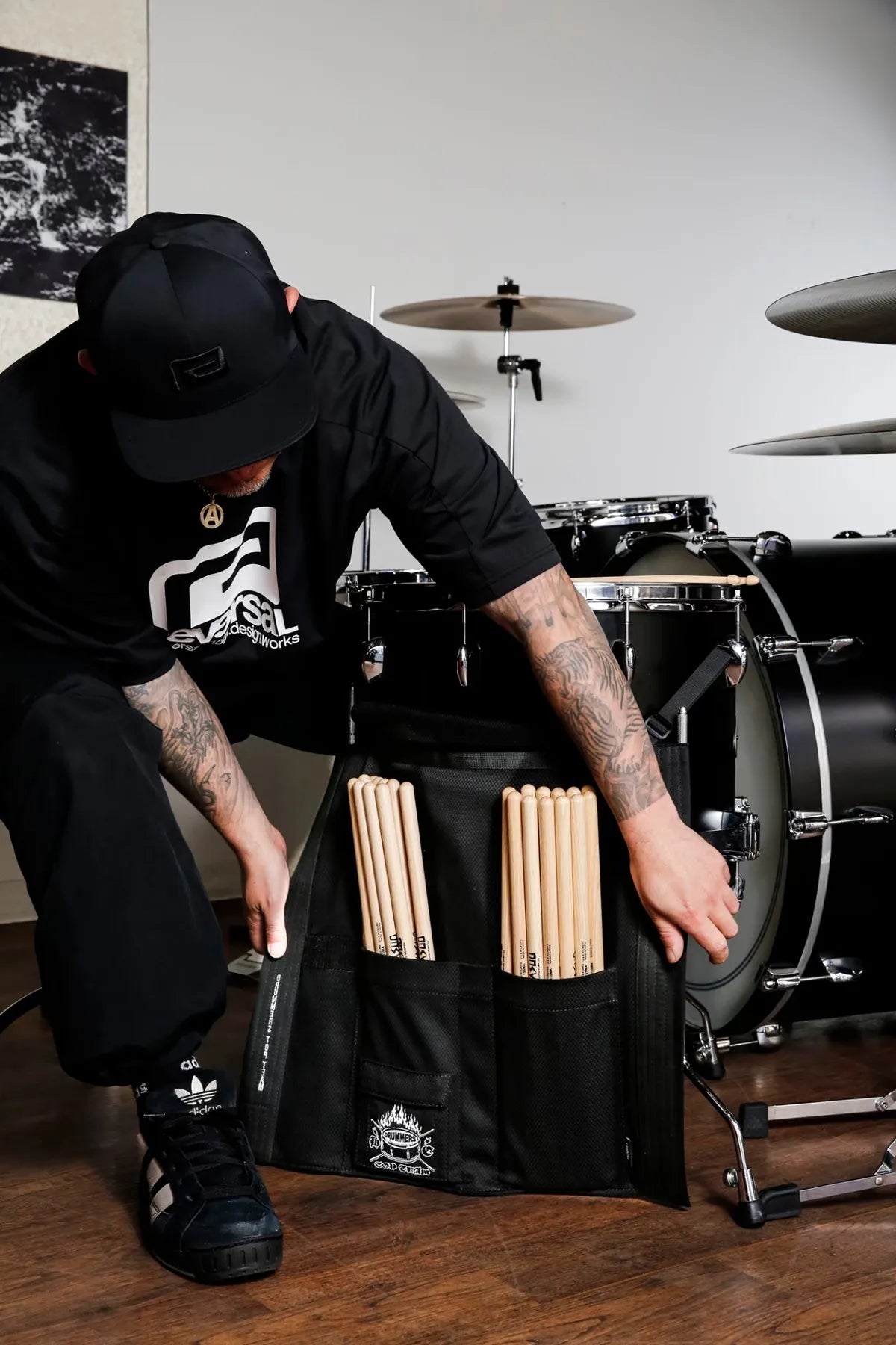 Drum Stick Case with Portable Black Belt.
