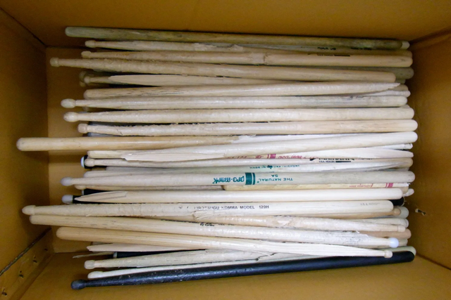 sustainable music - old drum sticks